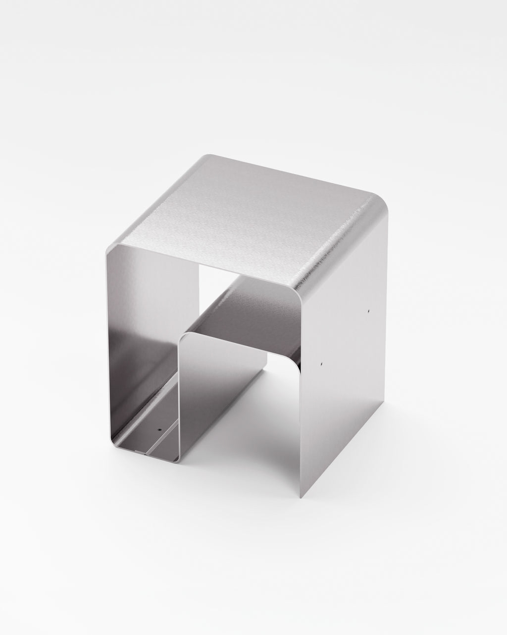 sidebord, natbord, lille sofabord i børstet aluminum