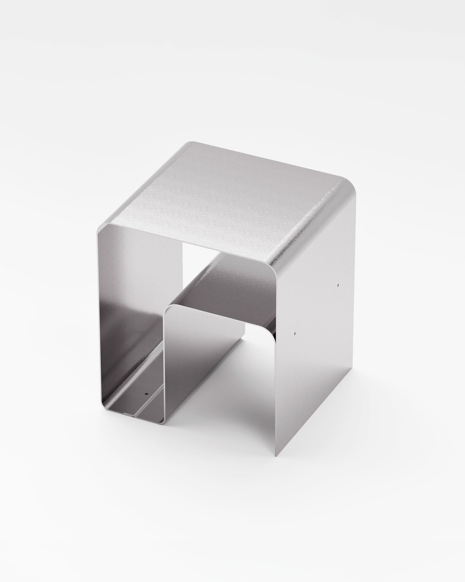 sidebord, natbord, lille sofabord i børstet aluminum